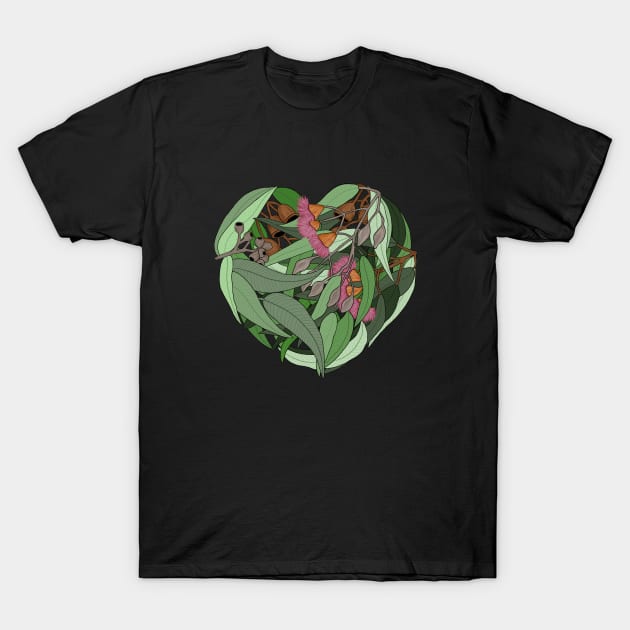 Eucalyptus Love / Eucalyptus Heart T-Shirt by Altered Aroha